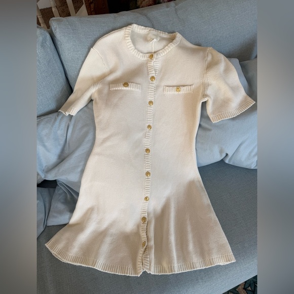 H&M Rib-knit Button-front Dress - Picture 2 of 4